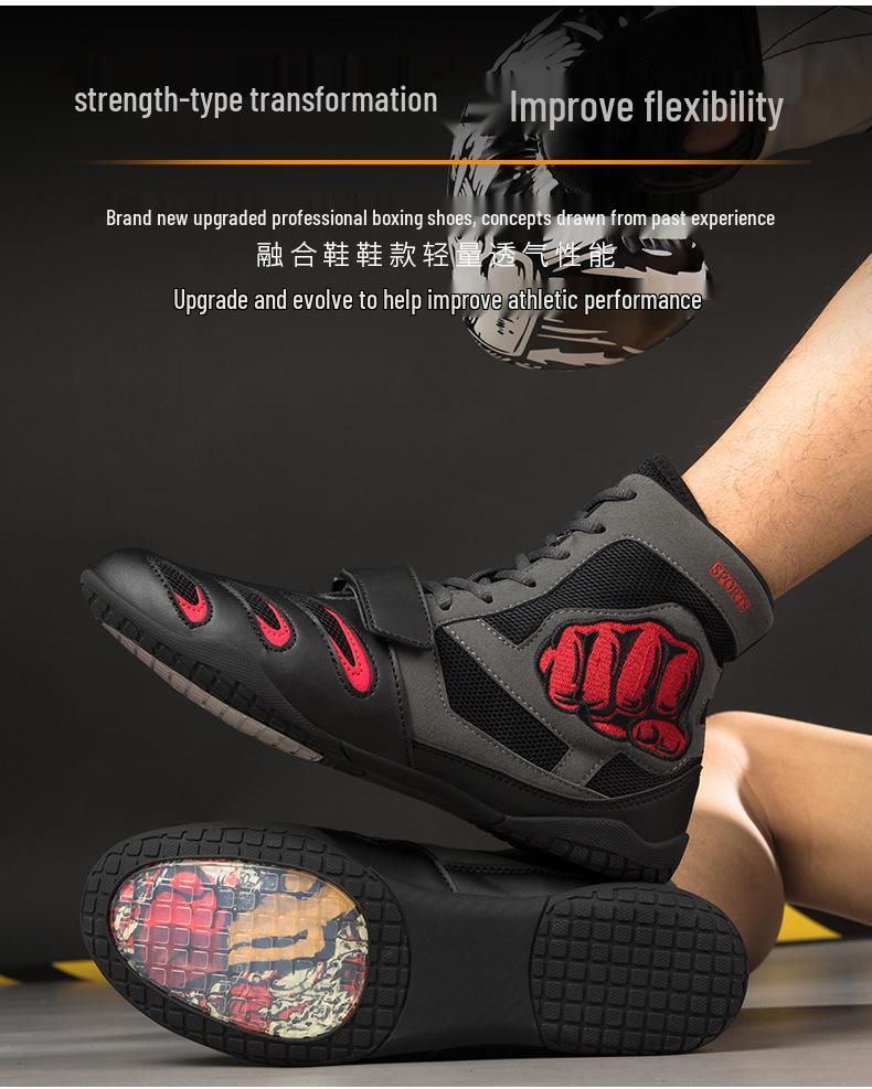Unisex Non-slip Boxing and Wrestling Shoes - Lightweight, Wear-resistant, Anti-fall Design