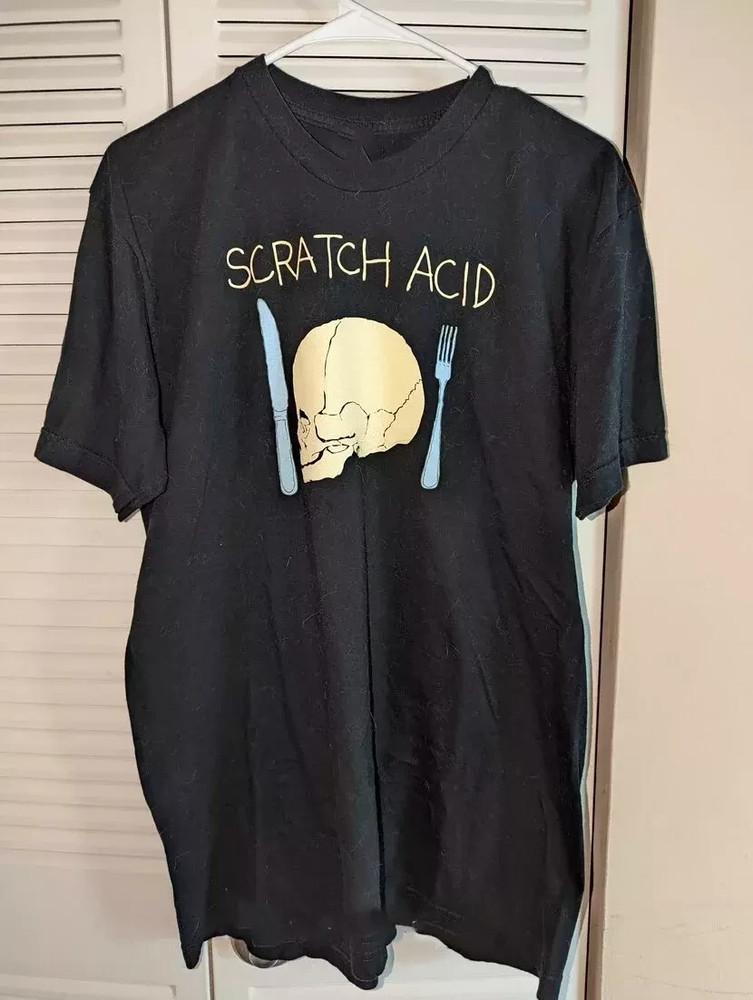 Scratch Acid Black T-Shirt Cotton Full Size Unisex S-5XL TA100 Unisex T-Shirt XXXXL