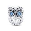 Trendy 925 Silver Large Billed Bir White Dove Parrot Feather Charms Beads Fit Pan 925 Original Bracelets DIY Luxury Fine Jewelry
