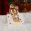 1-12Pcs Christmas Greeting Cards Cartoon Santa Claus Snowman Folding Postcard Christmas Birthday New Year Gifts Wrap Supplies
