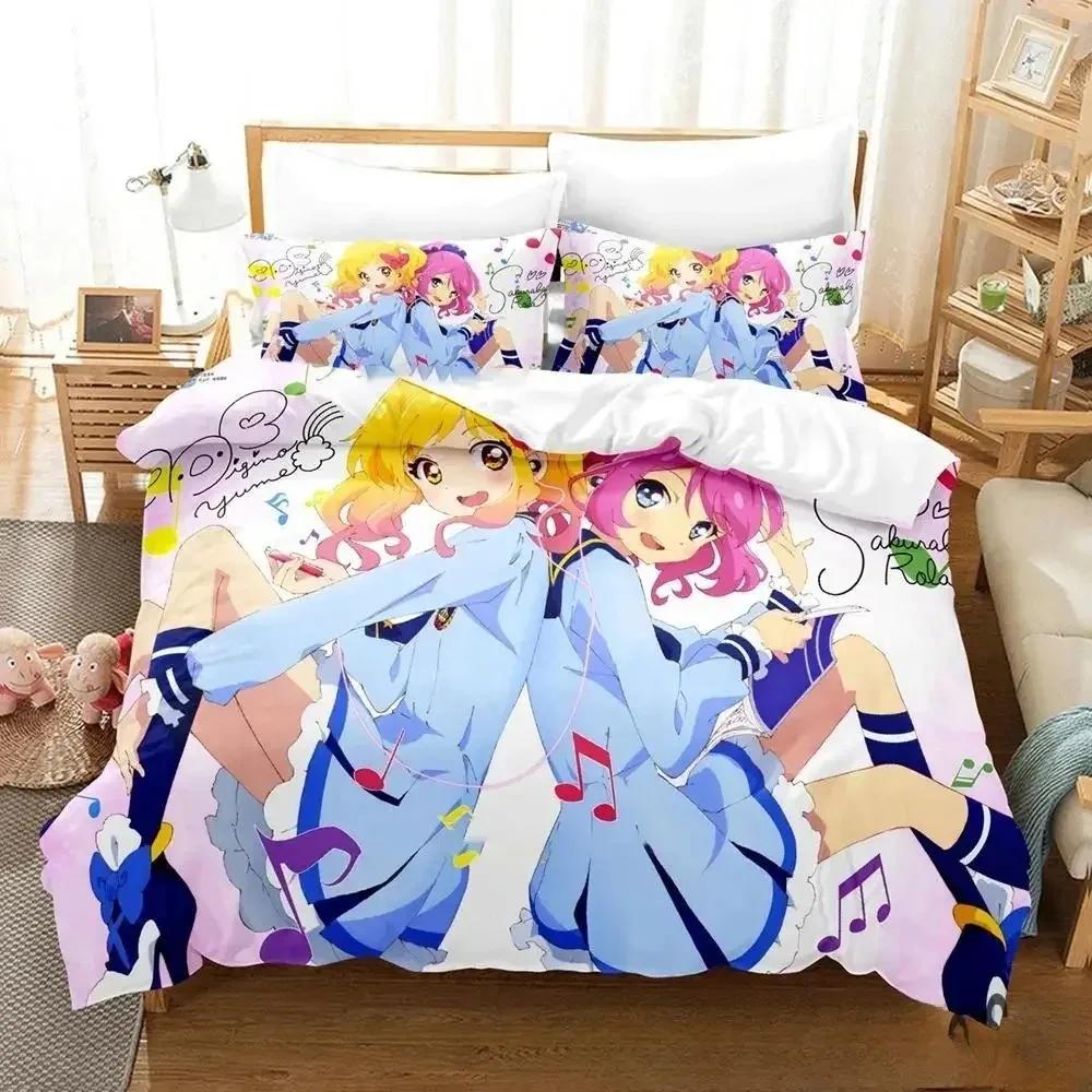3D Print Anime Aikatsu 3D Duvet Cover Bedding Set Comforter Linen Pillowcases Home Decor Single Double Twin King Queen