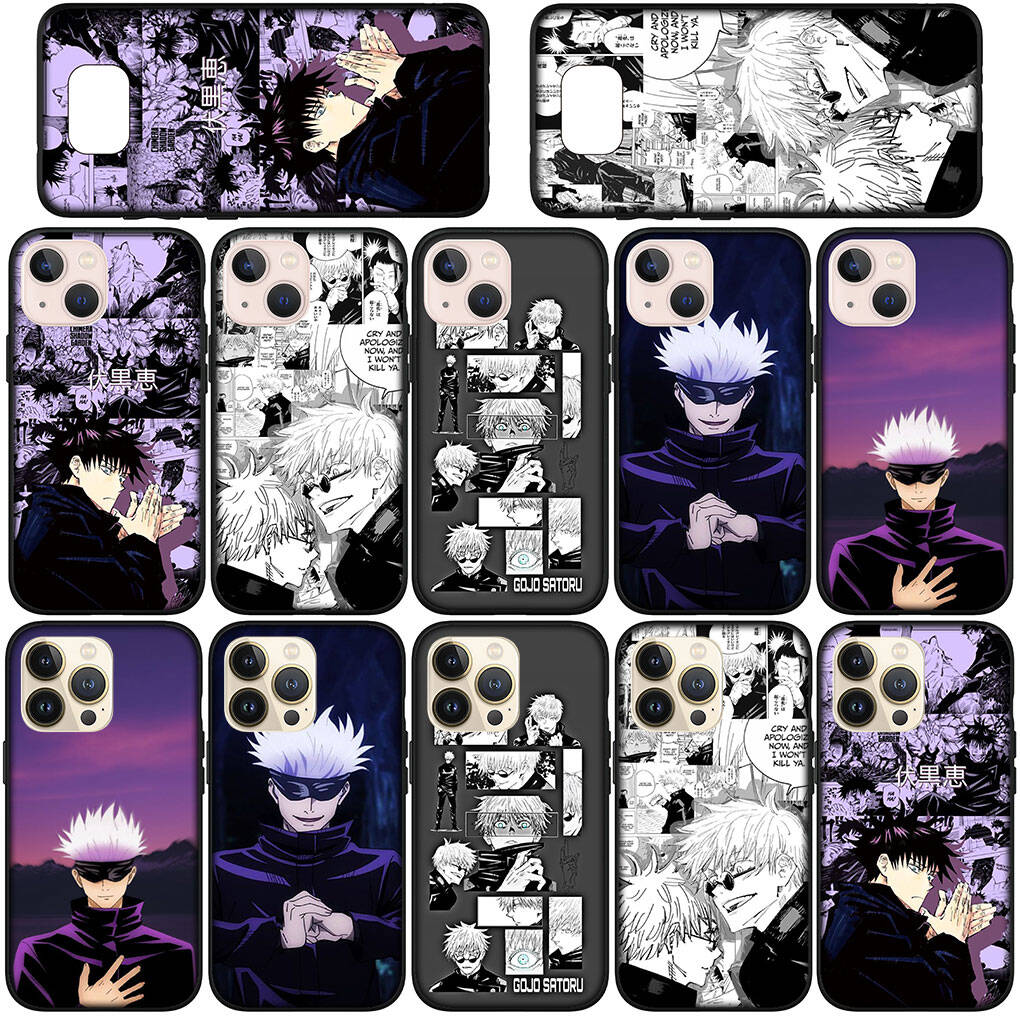 for iPhone 17 16 15 Xiaomi Poco F7 F8 X7 X6 C85 C75 C71 M8 Redmi Note 14 13 12 11 Pro Max 14C 13C A3 A4 Phone Case Jujutsu Kaisen Gojo Satoru Cartoon