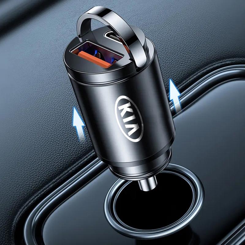 AUPJ5 100W Für Kia KN Sportage Ceed Picanto Rio ProCeed Forte K7 K5 K8 K3 K9 Niro Morning Autoladegerät USB Typ-C Schnellladung