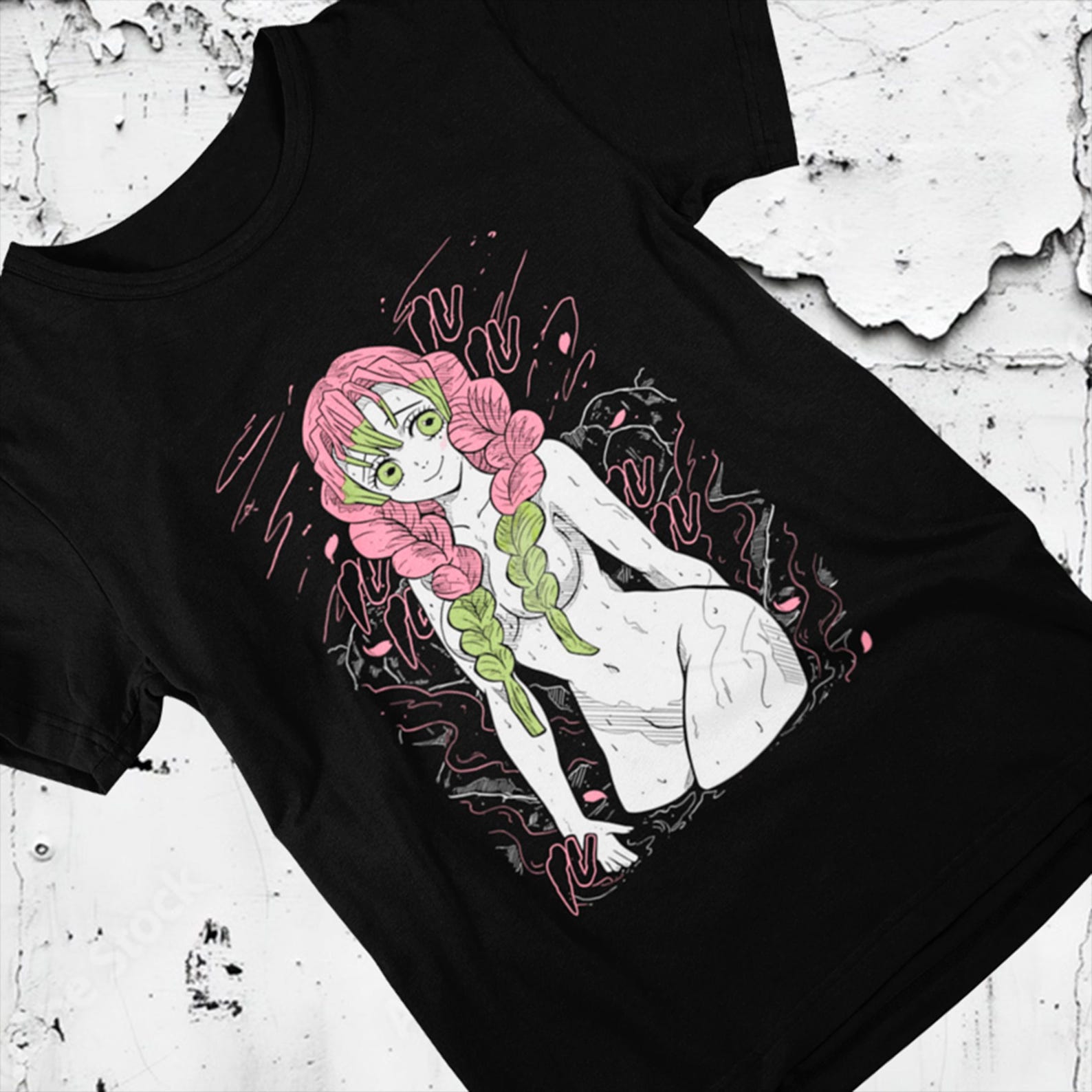 Mitsuri Anime T-Shirt: Demon Slayer Manga Graphic Tee M