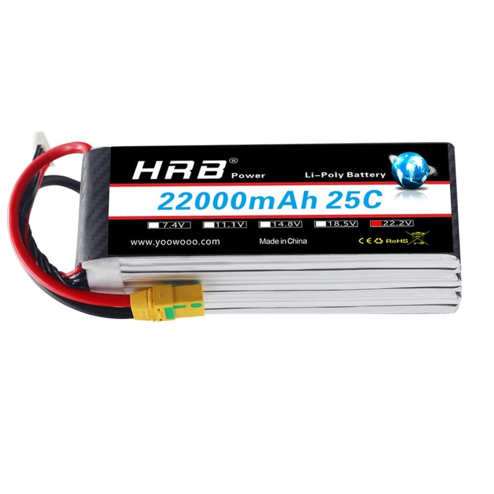 HRB Lipo Pack 22.2v 6s 22000mAh 25C XT90-S Plug for DJI S800 S900 S1000 + UAV E1200 Plant Protector