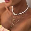 Soft Pottery Beads Necklace for Women Adjustable Multi-layer Neck Chain Natural Beach Jewelry Bohemian Fashion Jewellery