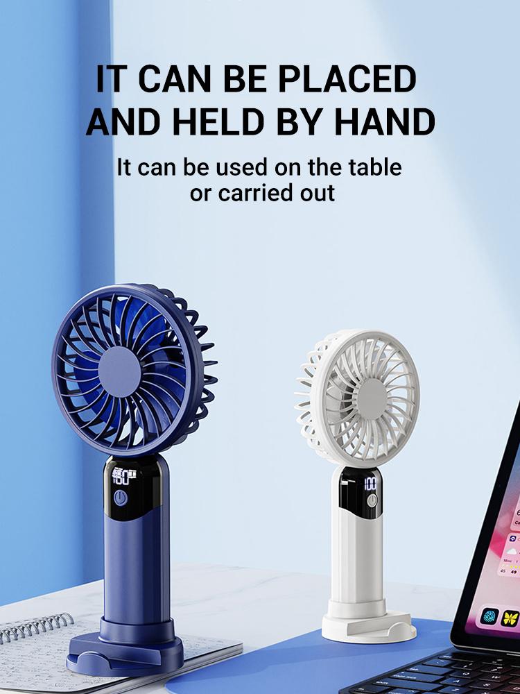 Mini Portable Handheld Fan Refrigeration Small Air conditioner 6 Speed wind Adjustable 2000mAh High-speed USB Outdoor CoolingFan