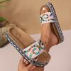 Damen Pantoffeln Plateau Sommerschuhe für Damen 2026 Neue Strand Sandalen Lässige Sandalen Bohemian Handgemachte Pantoffeln Damen Schlappen Damen