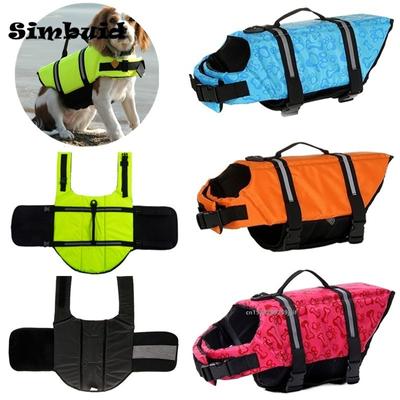 Giubbotto di salvataggio estivo per cani, riflettente, regolabile, per cani di grossa taglia, da bagno, gilet di sicurezza, per surf, barca a vela, giubbotti di salvataggio per animali domestici con galleggiabilità migliorata