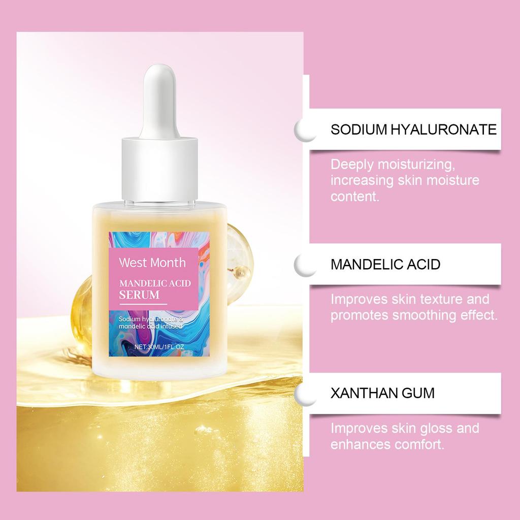 West&Month Almond Acid Essence Hydrates, Moisturizes and Gently Nourishes the Skin. Suitable for the Face. 30ml Per Box