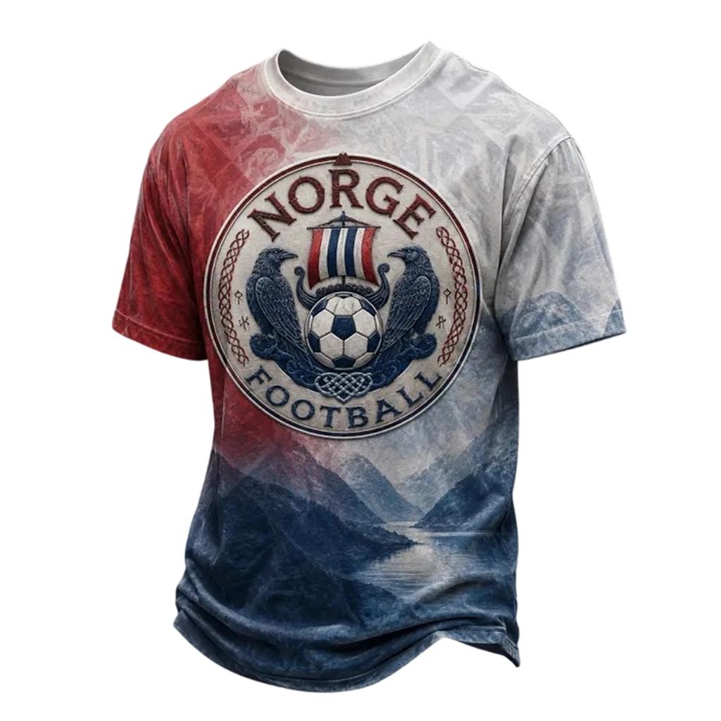 Herren Freizeit T-Shirt mit Print, Kurzarm, Leicht, Atmungsaktiv, Rundhals, Für den Alltag