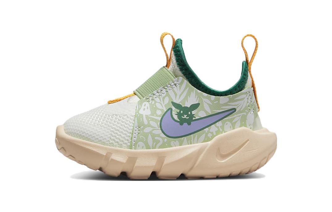 

Nike Flex Runner 2 Lil Slip-Resistant Cushioning Wear-Resistant Low-Top Running Shoes White Green Infant And Toddler DQ0575-100 23.5