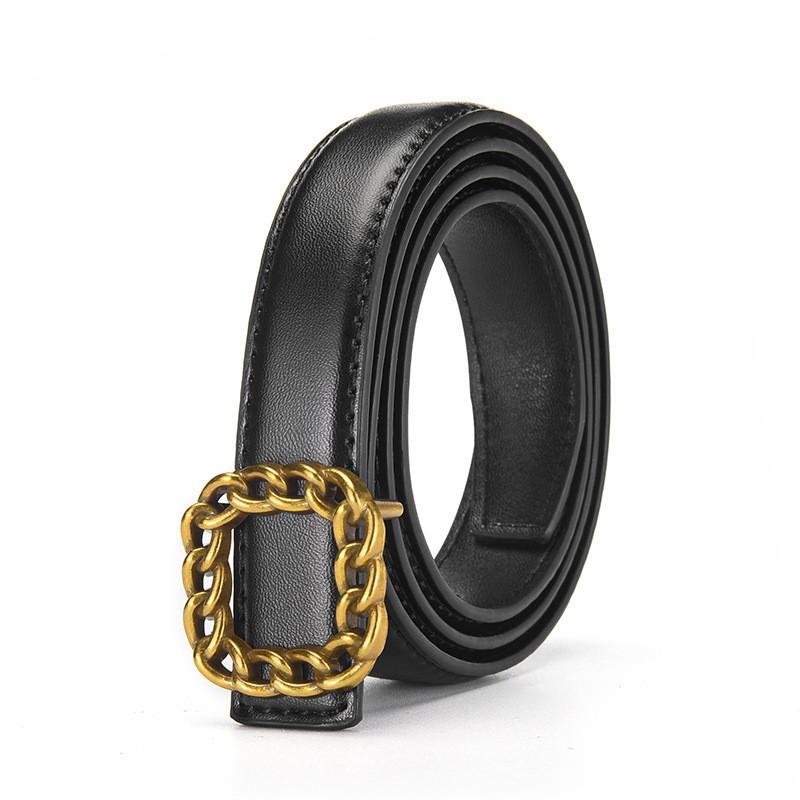 Retro Waist Women Belt In Pu Material With Alloy Plate Buckle For Use Daily