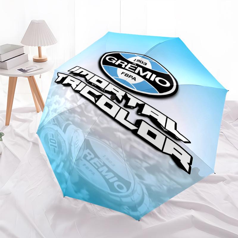 Printed Grêmio logo Folding Umbrella,Outdoor,Leisure,And Travel Umbrella,Durable Umbrella Fabric,Birthday And Holiday Gift