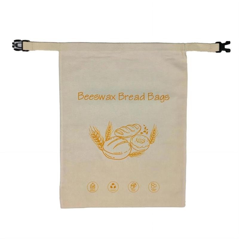 Washable Bees Wax Bread Bag Washable Practical Cotton Fabric Food Storage Solution For Kitchen Essential 1340₽