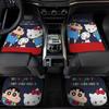 Crayon and Hello Kitty Floor Easy Custom Protective Car for Light and Standard Set of 4 Shin-chan, Shiro, Mats, Waterproof, Washable, Anti-Slip,
