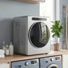 5kg Vented Dryer, 1000W Compact Freestanding Front-Loading Tumble Dryer with Stainless Steel Drum, Timer, Silver