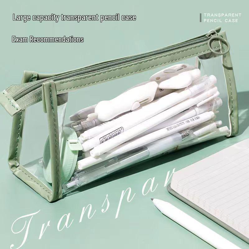 In-Stock Transparent Pencil Case - 2022 Popular Exam Edition for Students, Large Capacity for Middle and High School Use