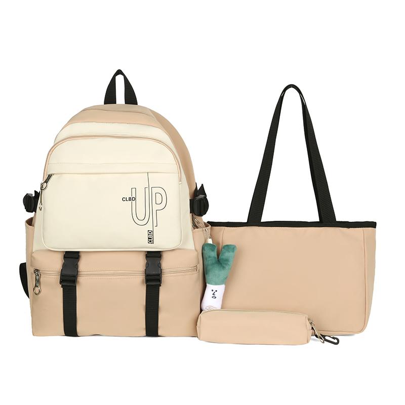 Three-Piece Backpack Set Large Capacity Student Schoolbag Junior Senior High School Backpack for Gilrs