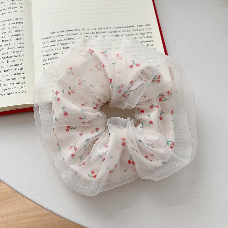 Doppellagiges Dickdarm-Haarband aus Kirschnetz – süßes Stirnband im Xia Sen-Stil für Frauen