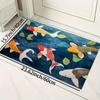 1Pcs Anti Fatigue Kitchen Rugs, Fish Print Waterproof Non-Slip Thick Cushioned Kitchen Mat Heavy Duty Comfort Standing Mat for Kitchen