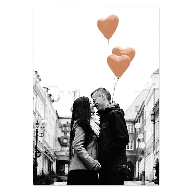 Modern Fashion Eiffel Tower Canvas Painting Landscape Ferris Wheel Balloon Wall Art Posters Tram Road Pictures Living Room Decor