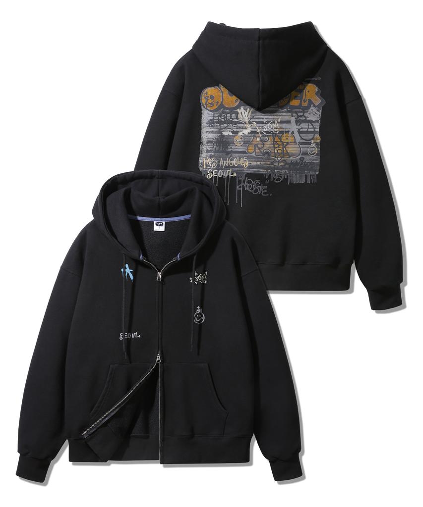 Alvinclo Outsider Two-Way Zip-Up Hoodie Azh297 (2 Colors)