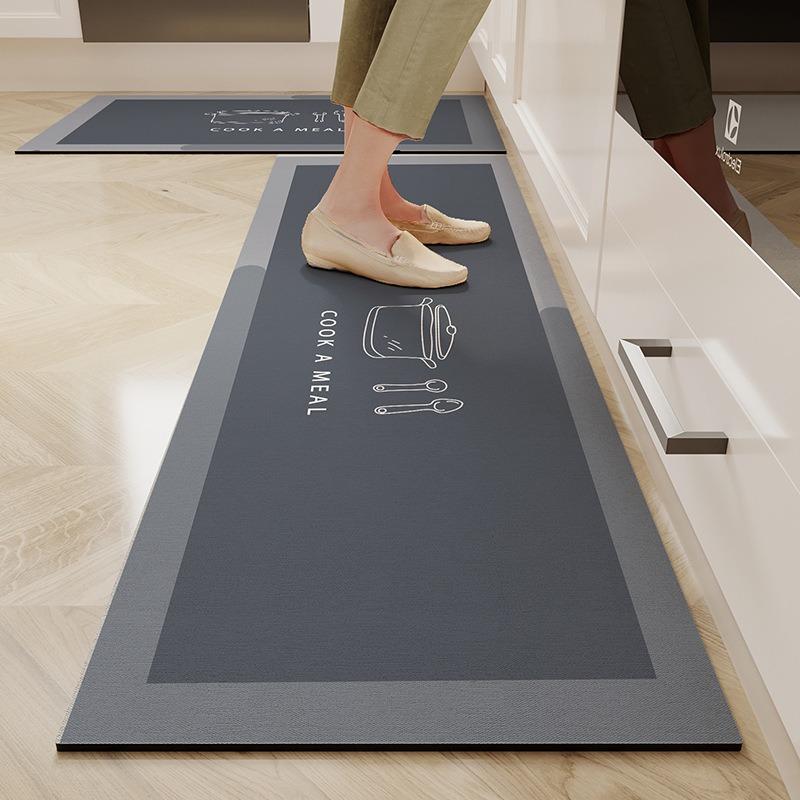 Kitchen Floor Mat Modern Style Water-absorbent Oil-absorbent Quick-drying Carpet Diatom Mud Anti-slip Mats Long Decorative Rug
