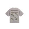 Off-White Vintage Two-Tone Random Stitch Embroidery Streetwear Versatile T-Shirt Unisex T-Shirt OFFTEGOFF052Q