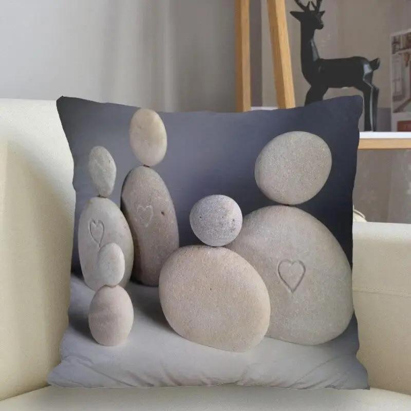 New Zen Stone Pillowcase Sofa Decoration Cushion Cover  Home