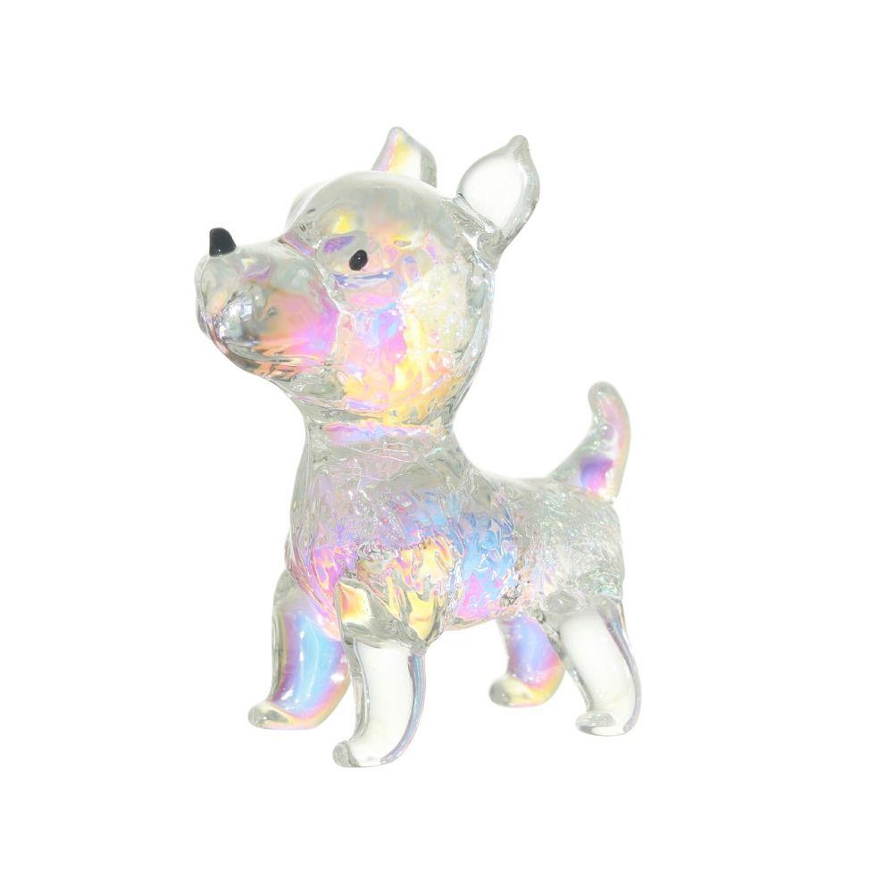 

Handmade Crystal Dog Figurine Cute Animal Desktop Ornaments Creative Dog Cats Miniatures Table style 1