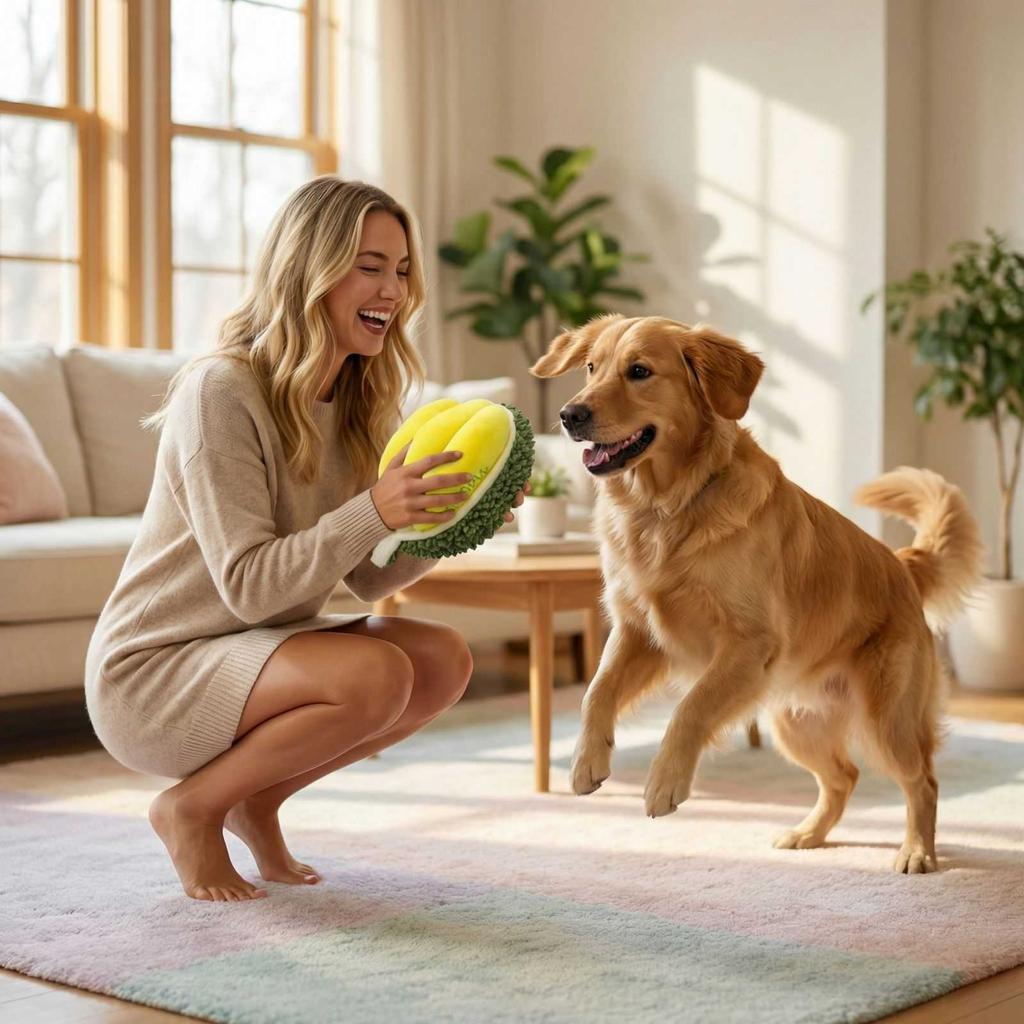 Plush Sound Making Toy Food  Smelling  Interactive Pet Toy