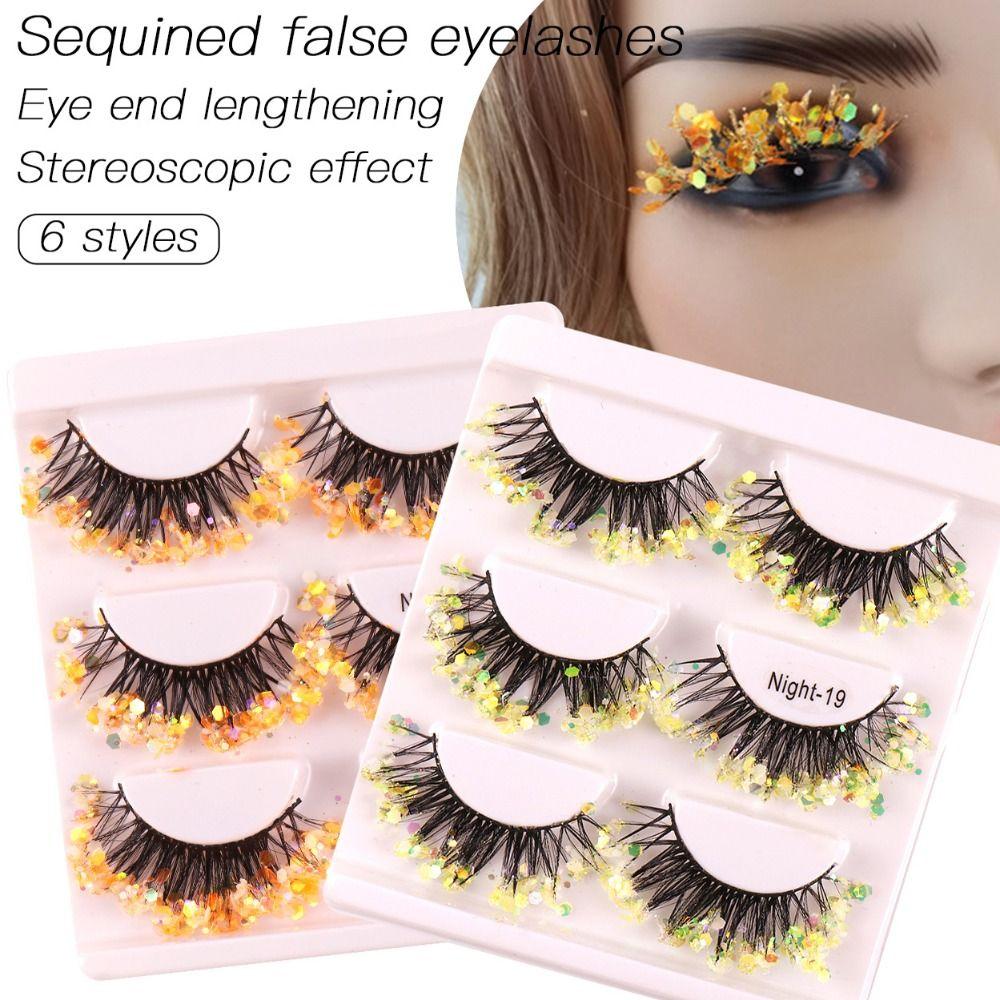 

Sequin Luminous Makeup Tools Beauty Accessories False Eyelashes Eye Dress up Colored Lashes Cosplay