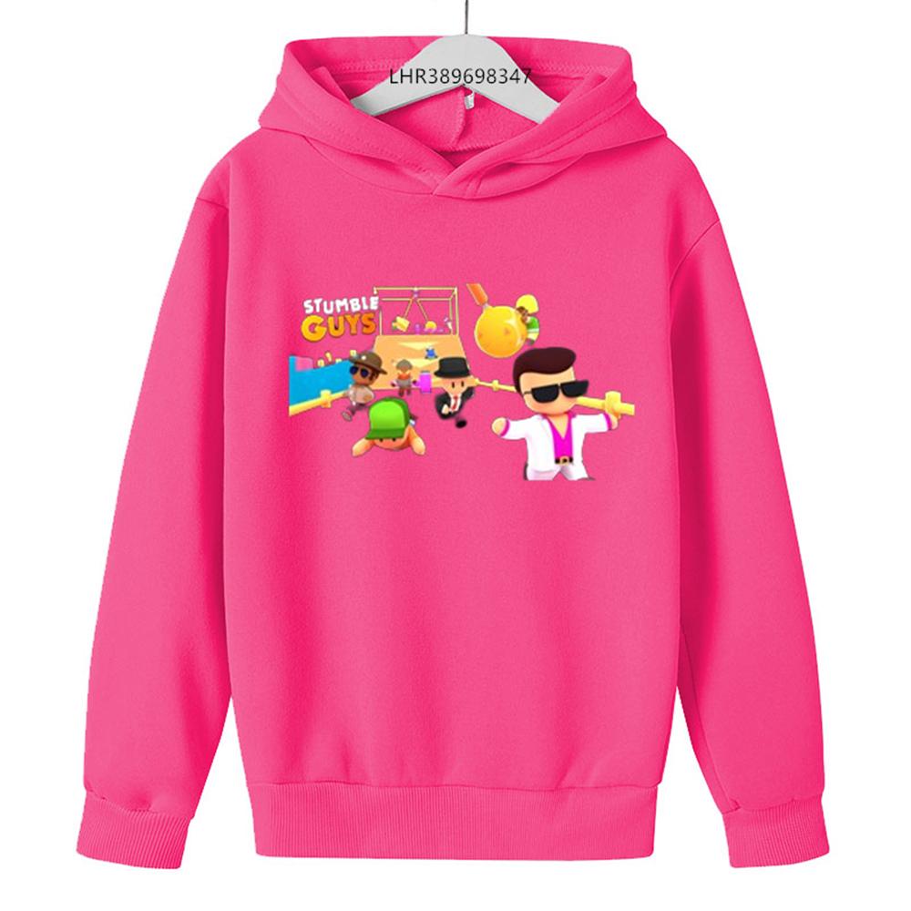 Stumble Guys Autumn Winter Sweatshirt Tops Hoodie Children's Hoodie Clothing Suitable for 3-12 Years Boys Girls Hood Outerwear