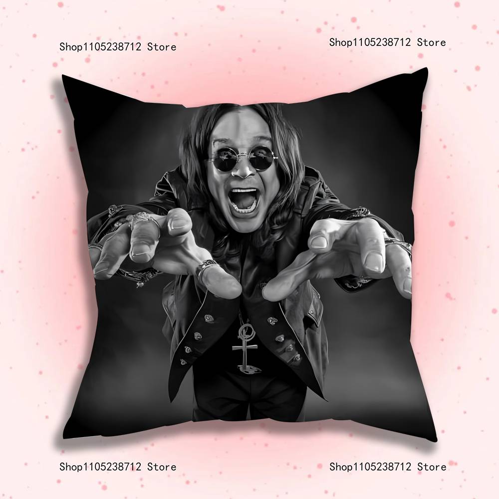 O-Ozzy Osbourne Pillow Case Plush Fabric Soft Pillowcase Double Sided Print Sofa Cushion Cover Throw