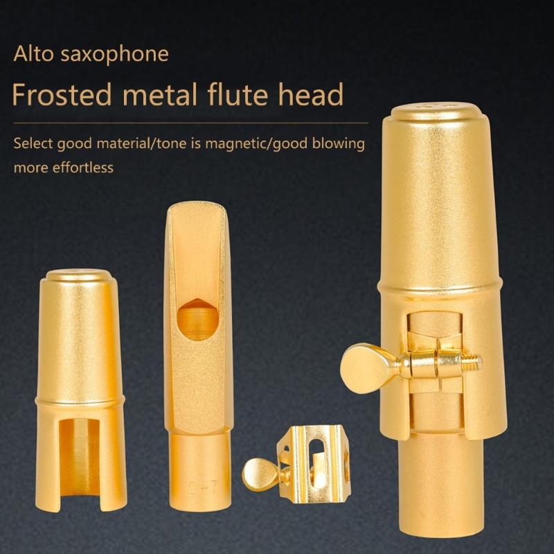 Metall Saxophon-Blattschraube mit Messing-Kappe Leichte Zubehörteile Tenor Alt Saxophon Klarinette Mundstück-Klammern Sets