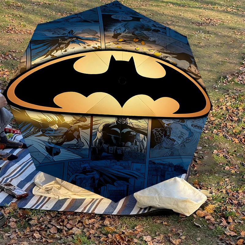 1PC Warner Batman Comics Umbrella-8-Rib Reinforced, Automatic Open, Lightweight & Durable-A63