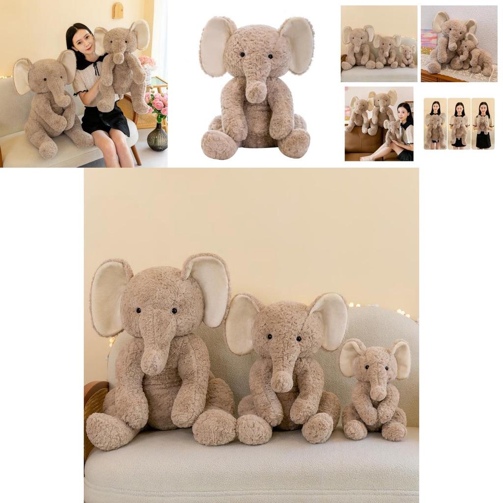 Adorable Plush Elephant Pillow Toy For Children Realistic Elephant Stuffed Animal