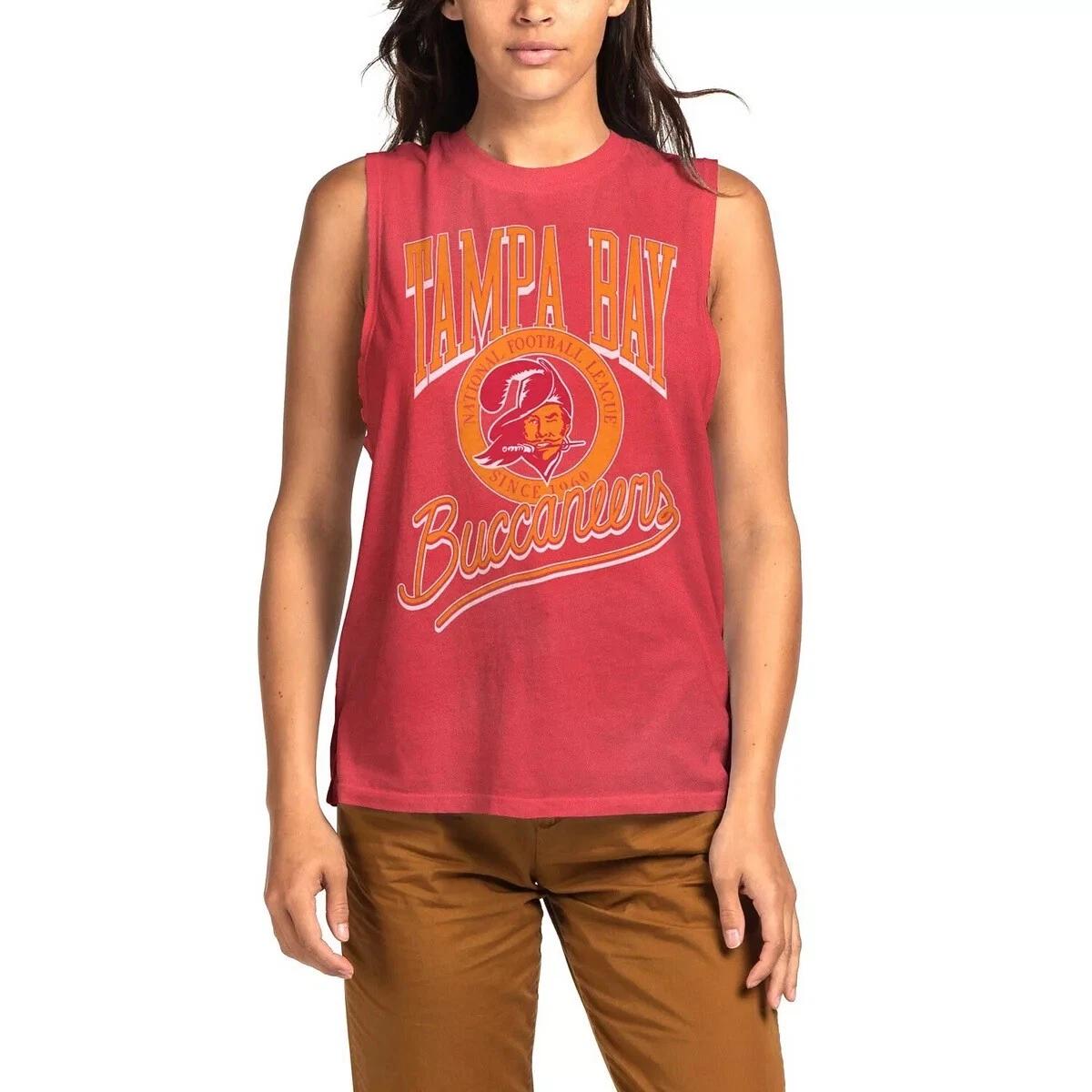 Junk Food Womens NFL Tampa Bay Buccaneers Vintage Muscle Tank Shirt New XXS-2XL S