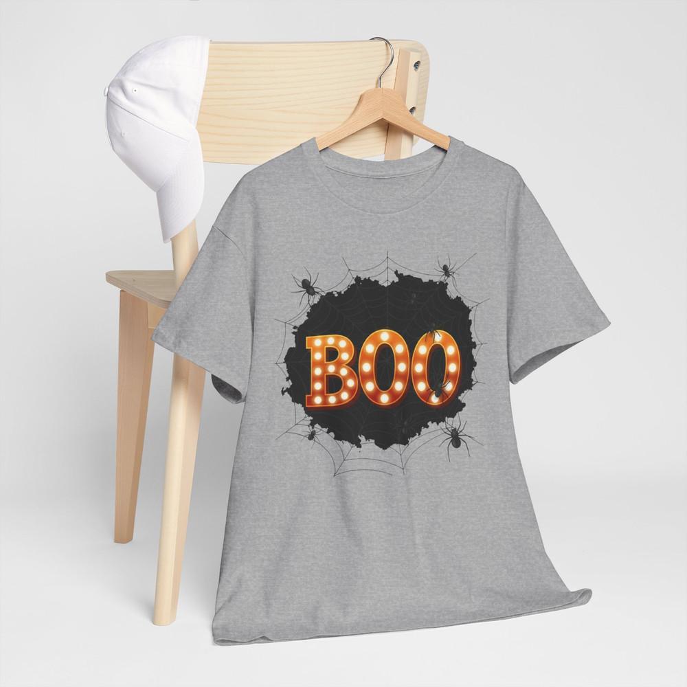 

Gray and Orange Halloween Boo T-Shirt 4XL