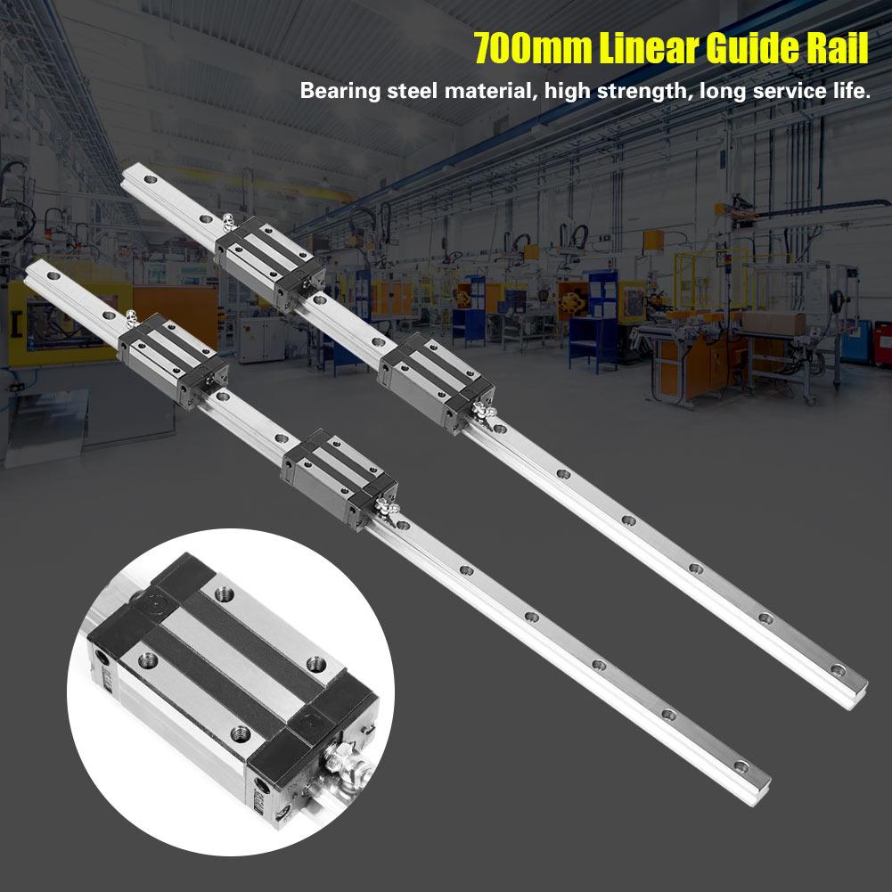 2pcs HGR20 700mm Linear Guide Rail & 1pc RM1605 700mm Ballscrew & BF12 BK12 Kit