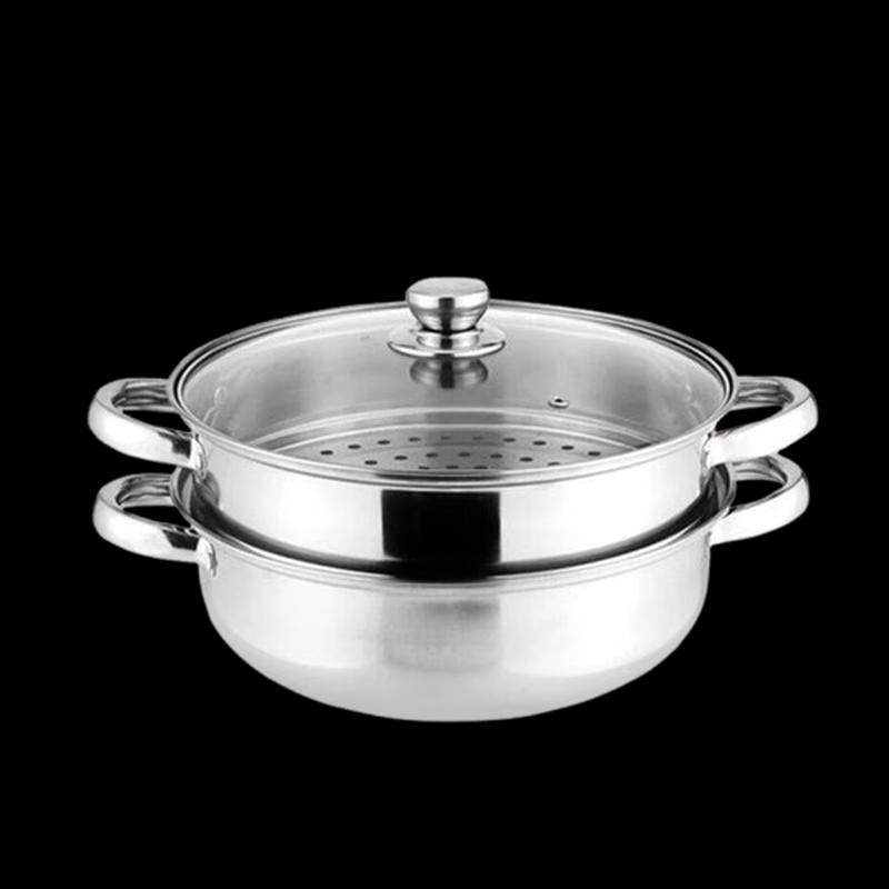 Lekit Stainless Steel Double Layer Steamer Hot Pot