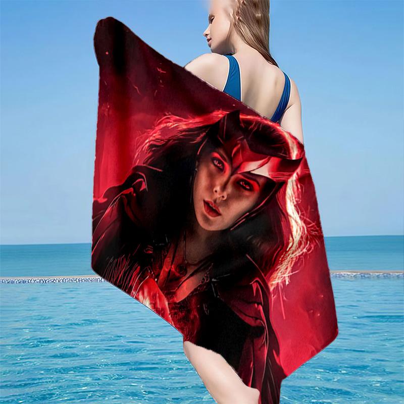 Scarlet witch Microfiber Beach Towel, Soft And Absorbent, Quick-Dry, Ideal for Summer Travel, Beach Essential, Swimming Pool Gifts