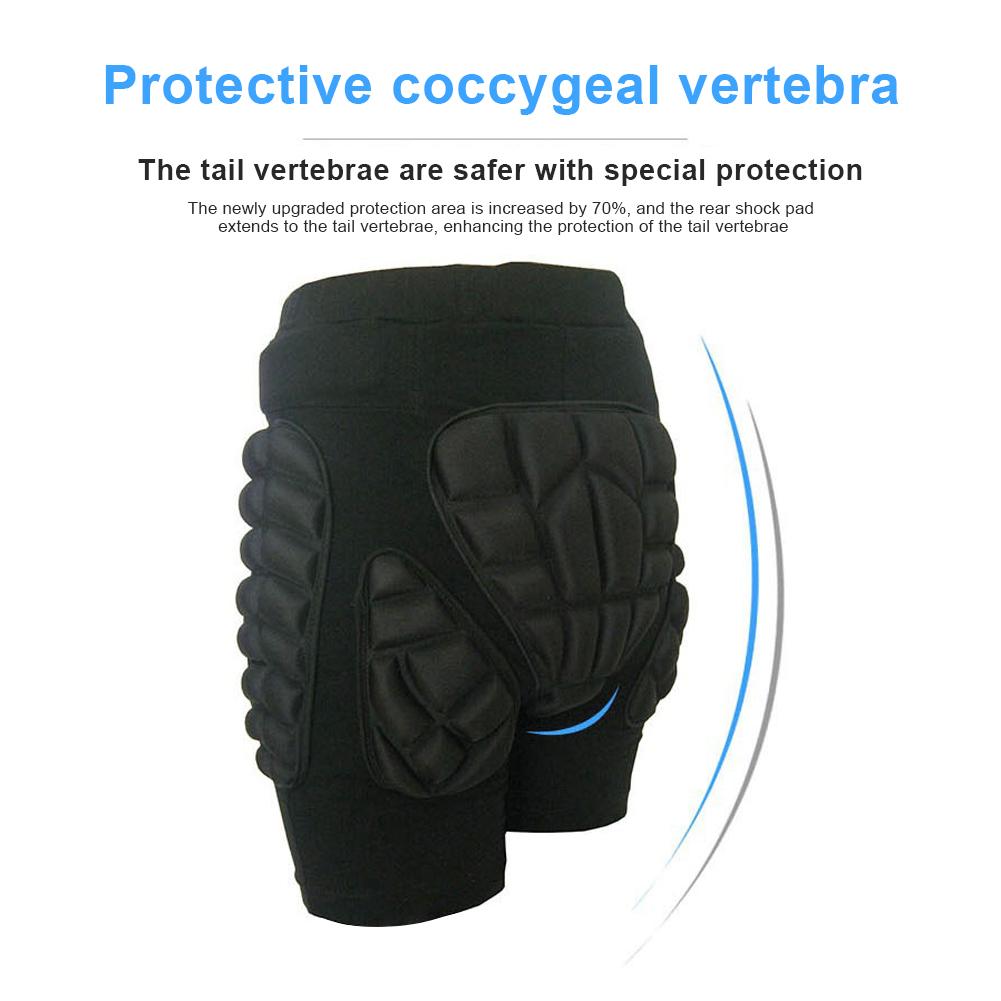 Protective Padded Shorts EVA Butt Pad Adjustable 3D Protection Hip Pad Skating Hip Guard for Hip Butt and Tailbone