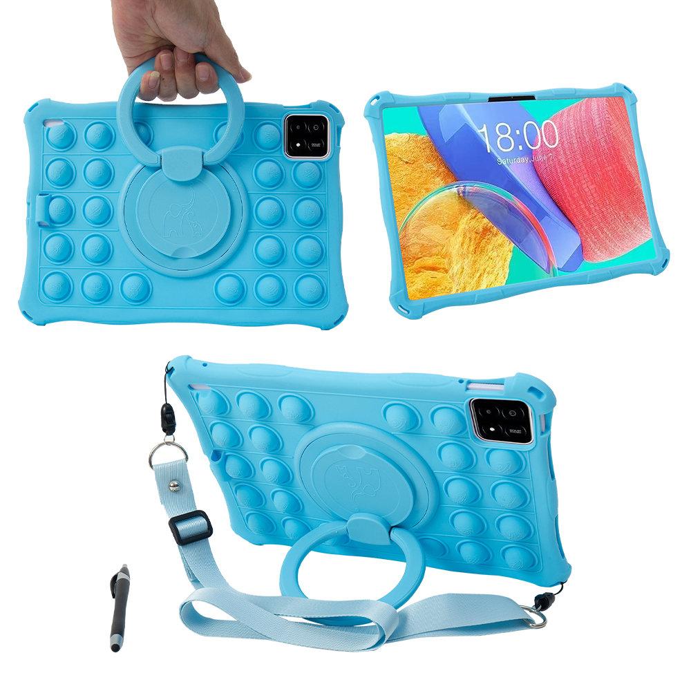 Bubble Toys Weiche Silikonhülle für Xiaomi Pad 6S Pro 12,4 Zoll Drehbarer Griff Ständer Kindersichere Tablet-Hülle
