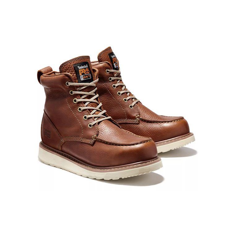Timberland Pro Mid Calf Martin Boots Men Boots Red-Brown 53009214