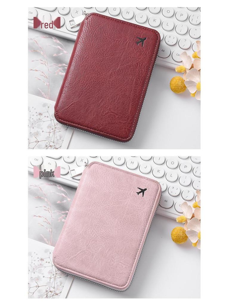 Cross-Border Large Capacity Travel Passport Holder with Zipper: Ticket and Card Storage, Customizable Logo