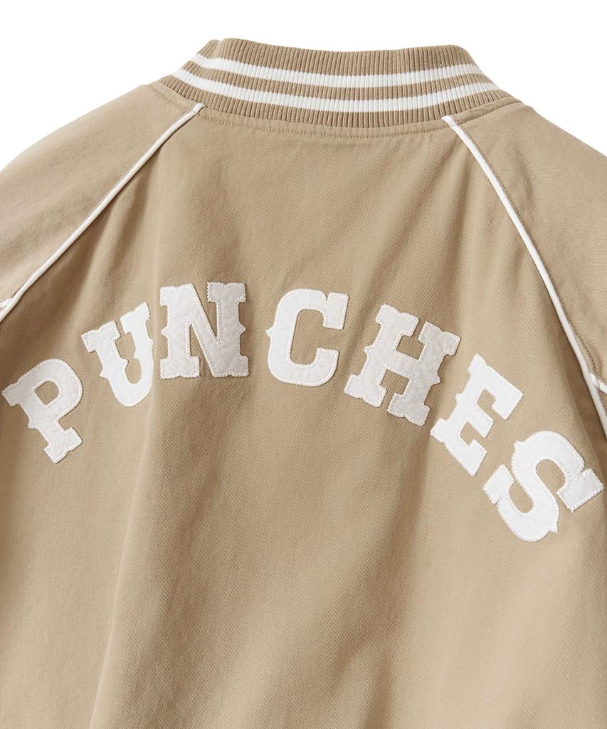 Cherry Punches Western Basketball Jacket (Beige)
