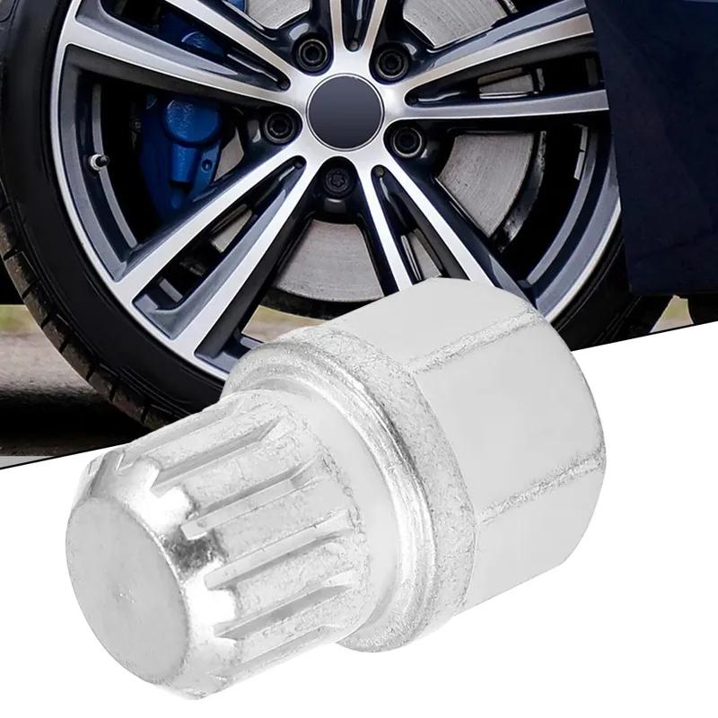 Car Anti Theft Wheel Lock Wheel Lock Lug Nut Silver Tone Steel Screw Removal Key 17/7PT Accessories Maximum 120Nm Key Screw