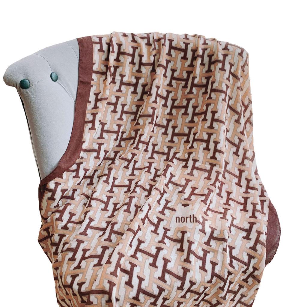 Korean Style Color-Matched Cotton & Linen Scarf for Women - Autumn/Winter Shawl & Lightweight Beach Towel